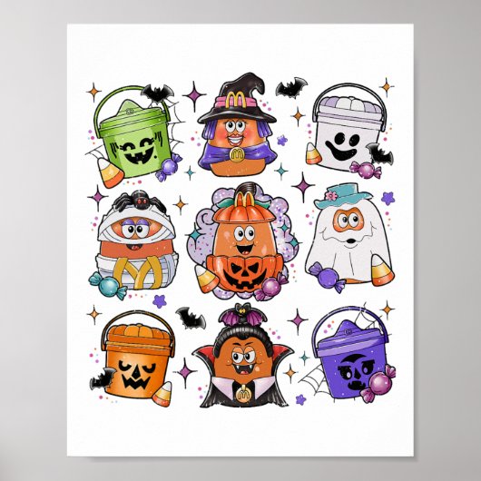 Poster Halloween Café Funny Halloween Saison Éffrayant (Devant)
