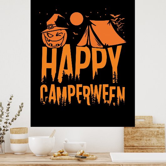 Poster Halloween Camper Nature (Cuisine)