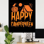 Poster Halloween Camper Nature (Bureau à domicile)