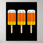 Poster Halloween Candy Corn Fun Glace Crème Popsicles (Devant)