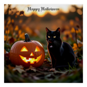 Poster Halloween. Chat