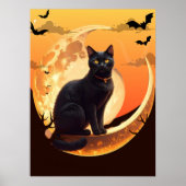 Poster Halloween Chat Moderne (Devant)