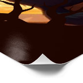 Poster Halloween Chat Moderne (Coin)