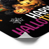 Poster Halloween Chat Noir Halloween Hallothanksmas Joyeu (Coin)