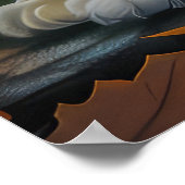 Poster Halloween chats de Sibérie Éffrayant (Coin)