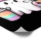Poster Halloween Chemise Funny Ghost Café Saison Éffrayan (Coin)