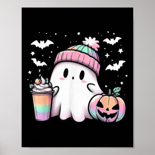 Poster Halloween Chemise Funny Ghost Café Saison Éffrayan