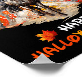 Poster Halloween Cheval Et Joyeux Noël Joyeux Hallotha (Coin)