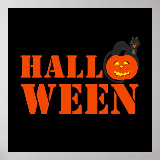 Poster Halloween citrouille (Devant)