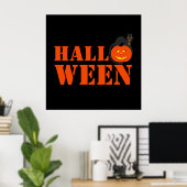 Poster Halloween citrouille (Bureau à domicile)