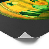 Poster Halloween Citrouille de Jack-o'-lantern effrayant (Coin)