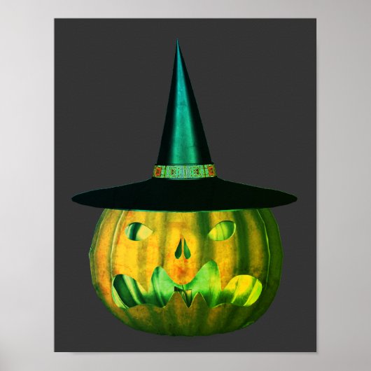 Poster Halloween Citrouille de Jack-o'-lantern effrayant (Devant)