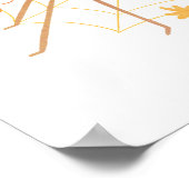 Poster Halloween Citrouille épice mignonne araignée (Coin)