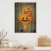 Poster Halloween Citrouille Ice Cream Cone (Cuisine)