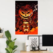 Poster Halloween Citrouille King (Bureau à domicile)
