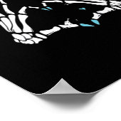 Poster Halloween classique à la main de squelette (Coin)