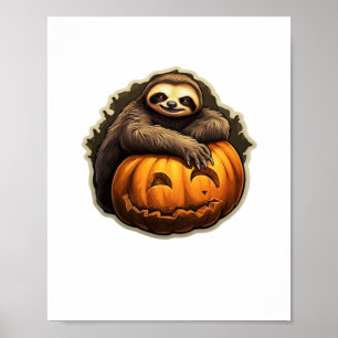 Poster Halloween classique à thème Sloth T-shirt