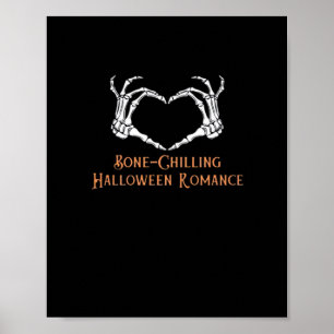 Poster Halloween Coeur hanté Skeletal Bone Chilling Cla