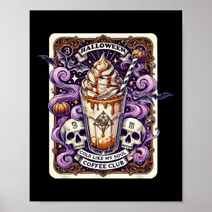 Poster Halloween Cold Like My Soul Coffee Club Carte Taro