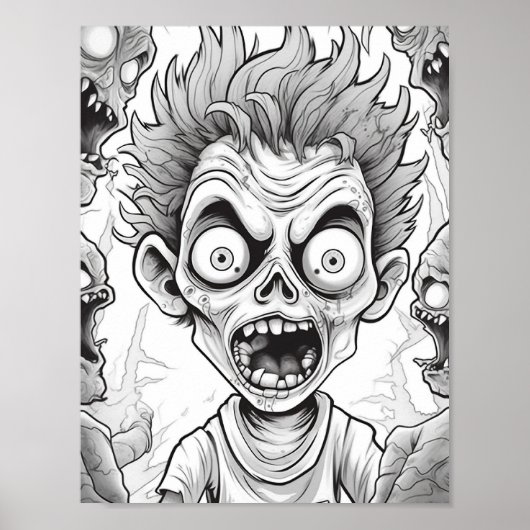 Poster Halloween Coloration adulte (Devant)