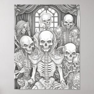 Poster Halloween Coloration adulte