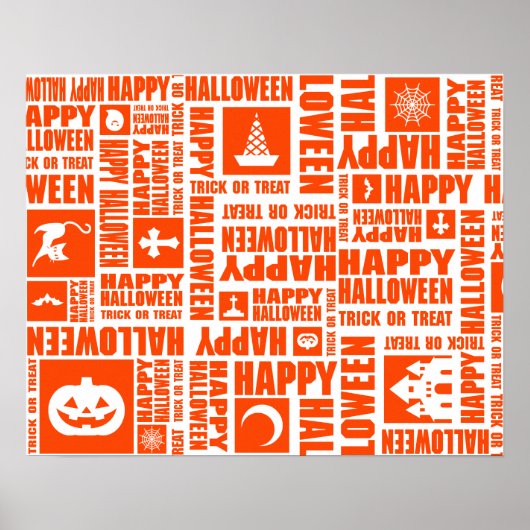 Poster Halloween Cool Personnalisé Whimsical Typographie (Devant)