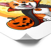 Poster Halloween Corgiween, Chien de Corgi Éffrayant (Coin)