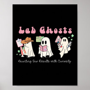 Poster Halloween Costume Fantôme Enseignant Laboratoire T