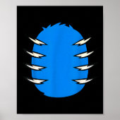 Poster Halloween Costume Funny Blue Tiger Diy Group Match (Devant)