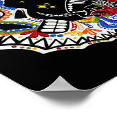 Poster Halloween Crâne de sucre Chihuahua et Lover de lun (Coin)