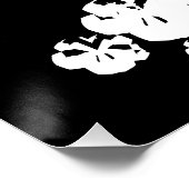 Poster Halloween crânes blancs noirs empiler texte person (Coin)