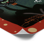 Poster Halloween Cute Éffrayant Squelette Chat Personnali (Coin)