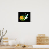 Poster Halloween Cute Ghost Jack-o'-lantern (Cuisine)