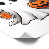 Poster Halloween Cute Ghost Spice Womens Fall Mer Éffraya (Coin)