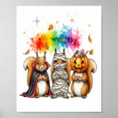 Poster Halloween Cute Squirrels Costume (Devant)