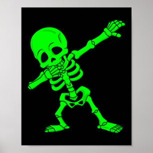 Poster Halloween Dabbing Skeleton Boys Girls Dab 1