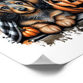 Poster Halloween Dachshund Chien (Coin)