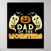 Poster Halloween Dad Of Monsters Funny Family Costume Pap (Devant)