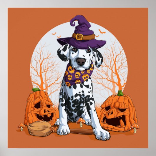 Poster Halloween Dalmatian (Devant)