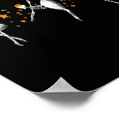 Poster Halloween Danser Squelette Ballerina Ballet Femmes (Coin)