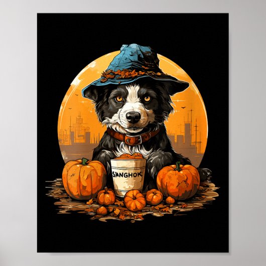 Poster Halloween de chien pour femmes (Devant)