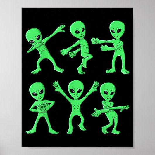 Poster Halloween de danse des aliens (Devant)