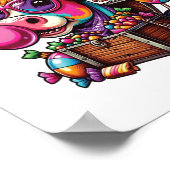 Poster Halloween de la vache Rainbow Highland (Coin)