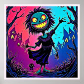 Poster Halloween de nuit éffrayante conception créatrice (Devant)