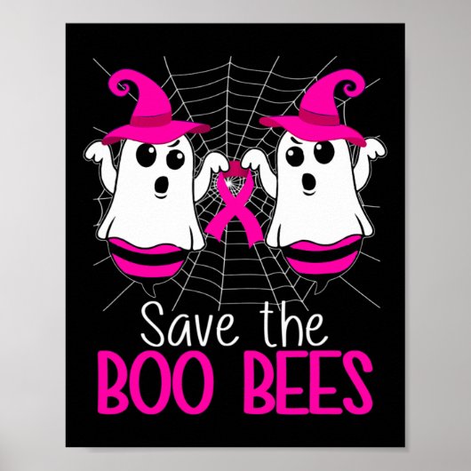 Poster Halloween de sensibilisation au cancer du sein che (Devant)