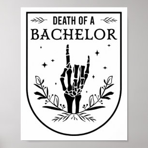 Poster Halloween Décès Du Bachelor Groom Groomsman Gothiq