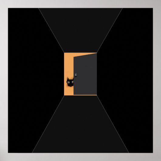 Poster Halloween Decor Black Cat (Devant)