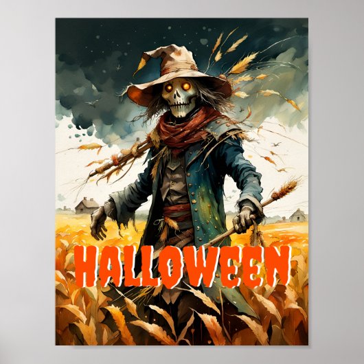 Poster Halloween Déplaisant Scarecrow (Devant)
