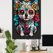 Poster Halloween, Dia de los Muertos (Bureau à domicile)