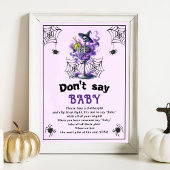Poster Halloween "Don't Say Baby" jeu de Baby shower